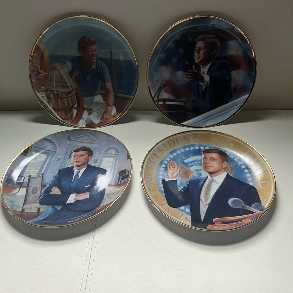 6 Franklin Mint JFK Plates - Picture 1 of 15